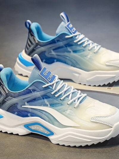 Lace-up Dad Shoes Fashion Thick-soled Sports Shoes Casual Breathable Sneakers For Men