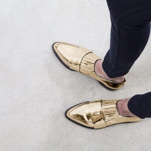 Stylish Shiny Versatile Pointed-toe Flats For Women