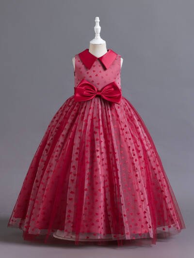 Girl's Flower Girl Umbrella Princess Dress