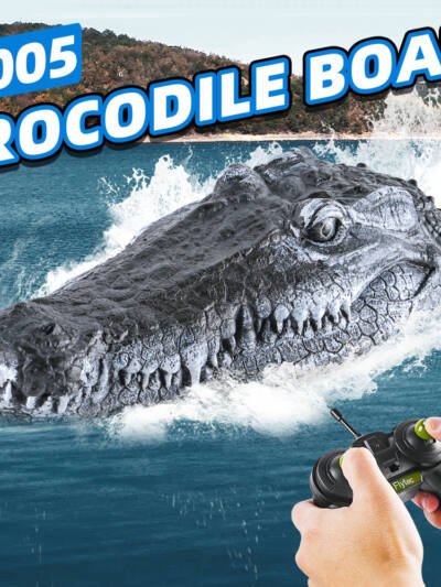 Simulated Crocodile Head Remote-control Ship Children's Water Ship Model Toys Boy Spoof