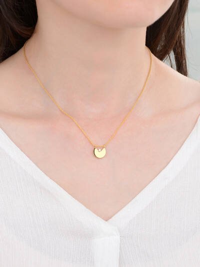 Korean-style Fan-shaped Tulip Inlaid Zircon Necklace
