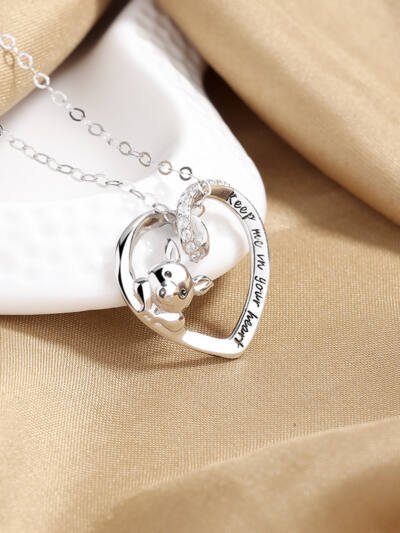 925 Sterling Silver Necklace With A Little Pig Pendant, Single Pendant For Women