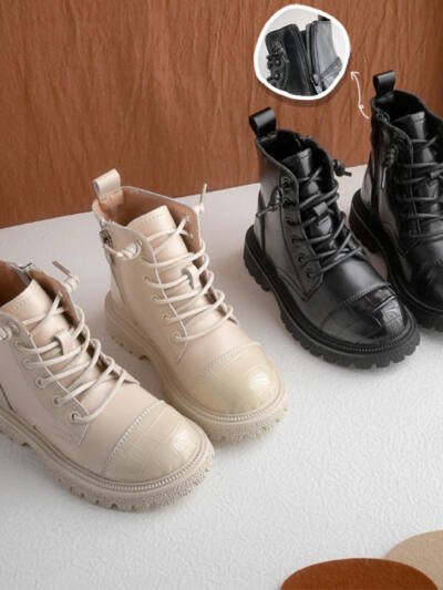 Children's Martin Boots Leather Shoes High Tops