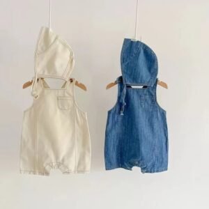 Baby Denim Overalls With Suspenders Casual Sleeveless Vest