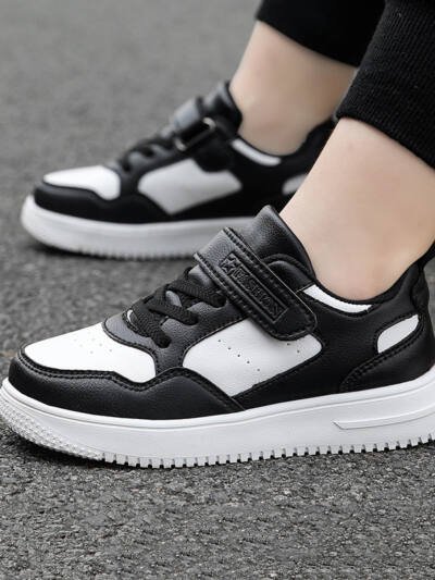 Children's Simplicity Versatile Leather Waterproof Board Shoes
