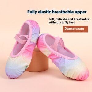 Children's Soft Bottom No-tie Rainbow Practice Shoes