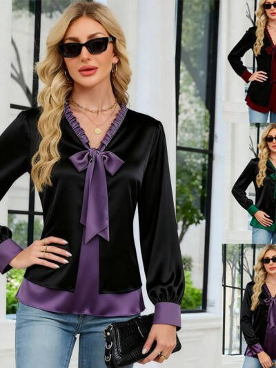 Fashionable, Figure-flattering Faux Two-piece Top