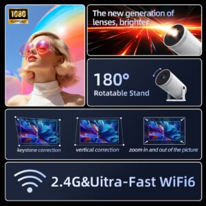 Factory Direct Supply Projector Home HD Highlight Portable Projector Support Mobile Power Supply