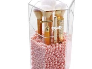 Transparent acrylic makeup brush storage bucket