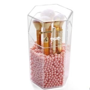Transparent acrylic makeup brush storage bucket