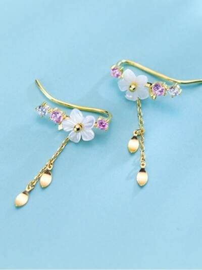Shell flower earrings short earrings