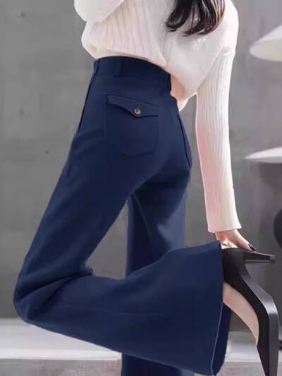 Versatile High-waisted Slimming Workwear Bootcut Pants