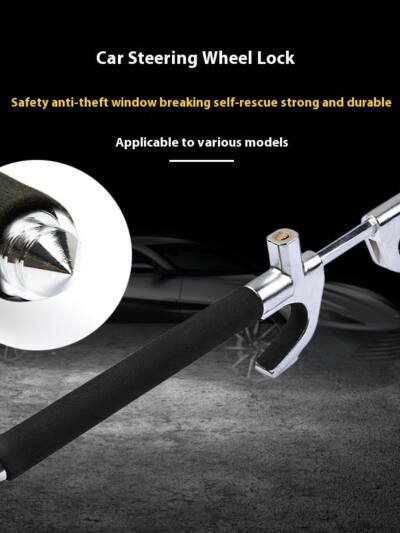 Motor Steering Wheel Lock Car Adjustable Telescopic Security Lock Safety Lock Car Safety Hammer