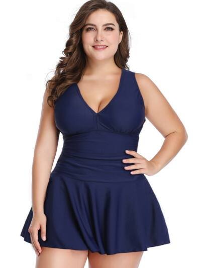 Plus size swimsuit ladies swimsuit halter swimsuit swimming