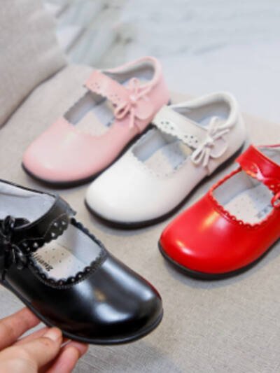 British Girls' Leather Soft Soled Single Shoes