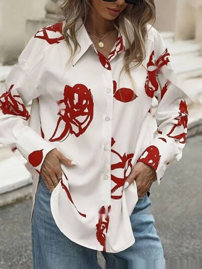 Stylish Relaxed Fit Womens Long Sleeve Top