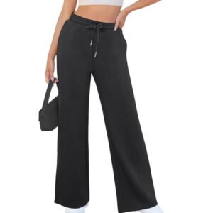 Womens Lightweight Casual Loose-fitting Straight-leg Sweatpants