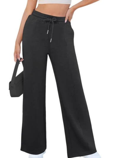 Womens Lightweight Casual Loose-fitting Straight-leg Sweatpants