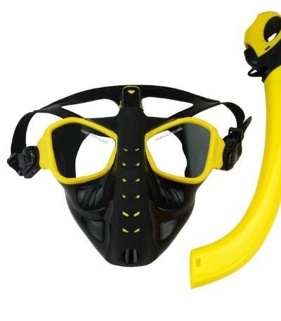 Snorkeling full cover full dry diving mask diving equipment silicone diving mask