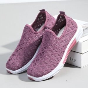 Womens Lightweight Mesh Shoes Breathable Flat Casual Footwear