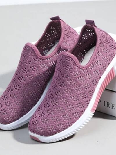 Womens Lightweight Mesh Shoes Breathable Flat Casual Footwear