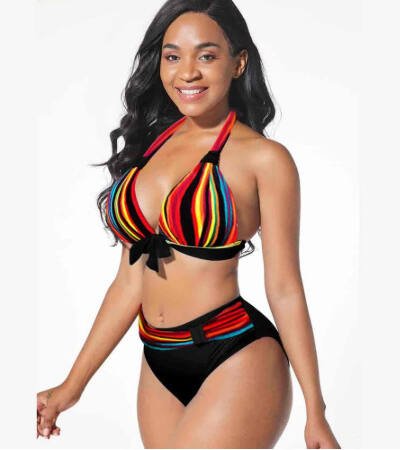 Digital Printed Swimsuit Split Bikini Swimsuit