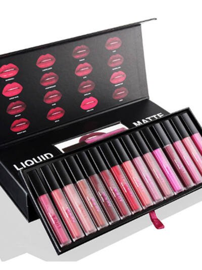 Long Lasting Waterproof Lipstick 16 Gift Box Lip Gloss