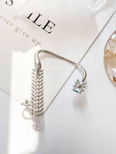Ring Bone Ear Hook Without Pierced Ear Clip