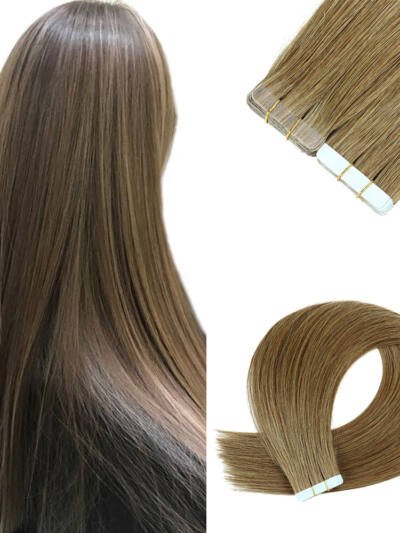 Double-sided Adhesive Hair Extension Piece PU Hair Wig