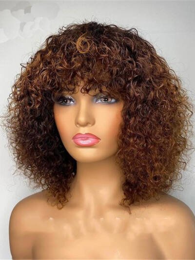 Women's Black African Small Curly Short Curly Hair Wig Long Hair Wig Short Curly Hair