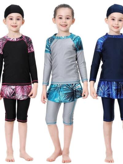 Swimsuit Conservative Dress With Long Sleeves