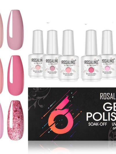 Japanese Style Nail Polish Set, Plant Phototherapy Glue, UV Nail Polish Gel 6 Pcs
