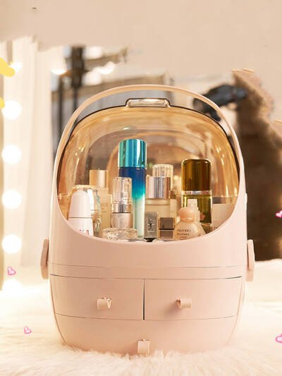 Cosmetic Storage Box Skin Care Products Desktop Storage Rack Finishing Household Dust-Proof Dressing Table Lipstick Rack