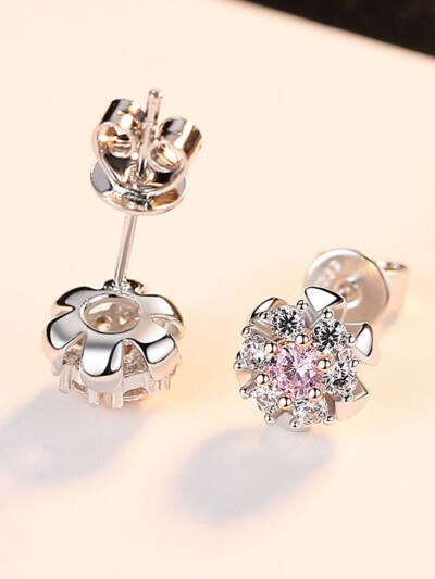 High-End Korean Two-Tone Gold Flower Bud Earrings