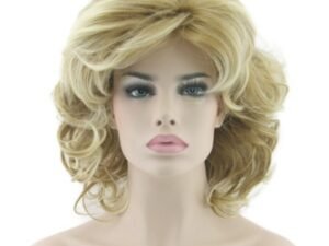High temperature silk curly wigs European and American golden short hair wigs