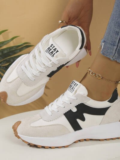 Womens Chunky-Soled Student Sneakers