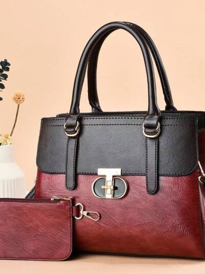 Two-piece Set Premium-feel Shoulder  Smaller Coordinating Bag