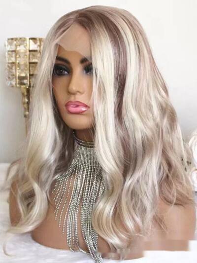 Brown Big Wave Chemical Fiber High Temperature Silk Wig Headgear