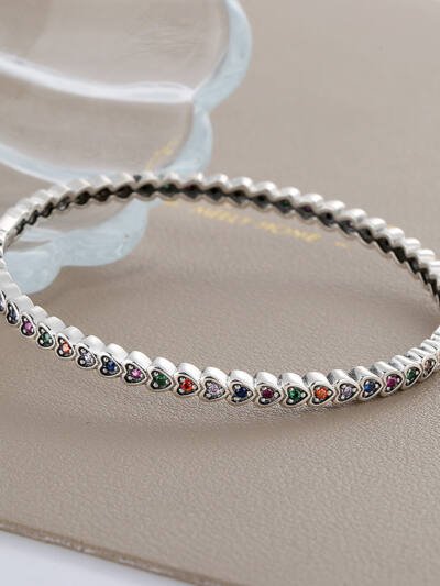 S925 Silver Personality Love Bracelet Women Retro Fashion Style Bracelet Hip Hop Punk Handwear