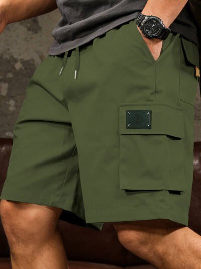 Men's Loose Elastic Casual Multi Pocket Shorts