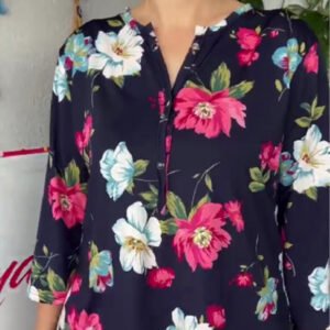 Womens Printed Short-sleeve T-shirt Top