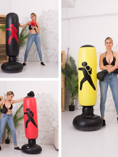Fitness Inflatable Boxing Column Fighting Column Sandbag Vertical Venting Toy
