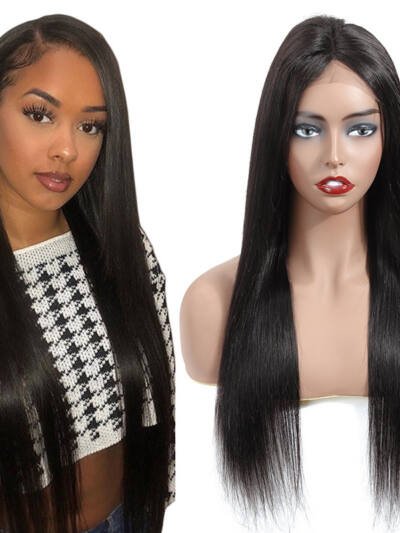 Lace real human hair wig headgear