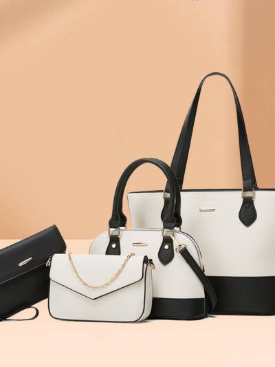 Womens Bag Set Fashionable Trendy Tote