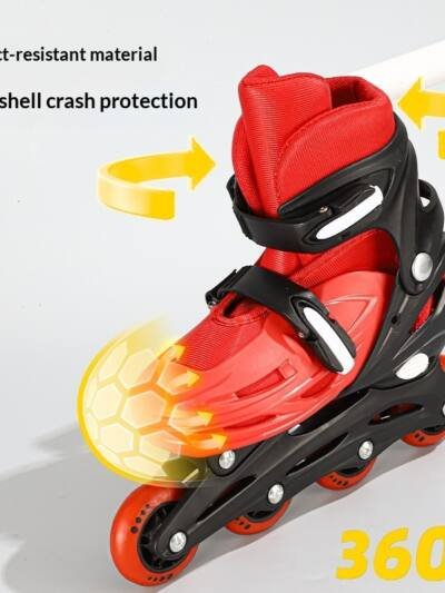 Kids Inline Skate Full Set With Multi-Adjustable Size Options