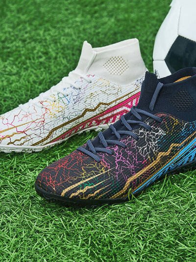 High-top Youth Spike Turf Soccer Shoes