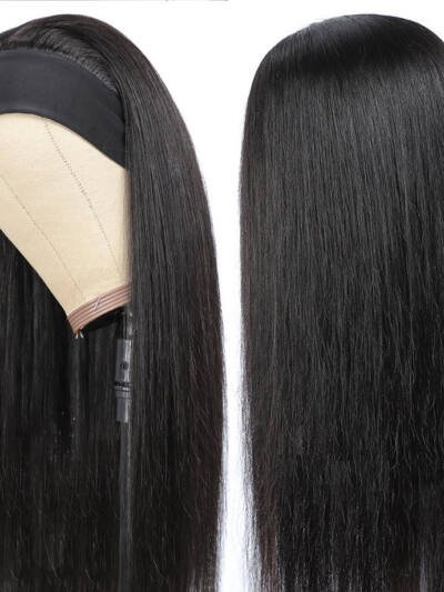 Human Hair No Lace Headband Wig