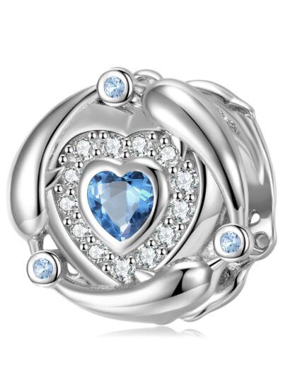 925 Sterling Silver Dolphin Heart Necklace Ocean Series Female Necklace Bracelet Diy Beading Accessories
