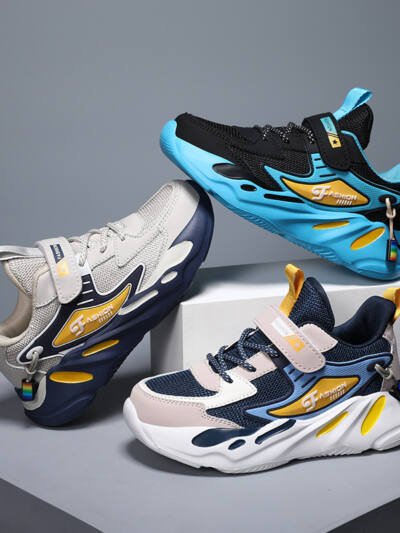 Child And Teen Boys Autumn And Winter Breathable Non-slip Platform Sports Running Shoes