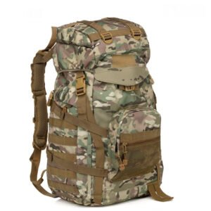 60L Camouflage Backpack For Camping  Hiking  Travel  And Cycling
